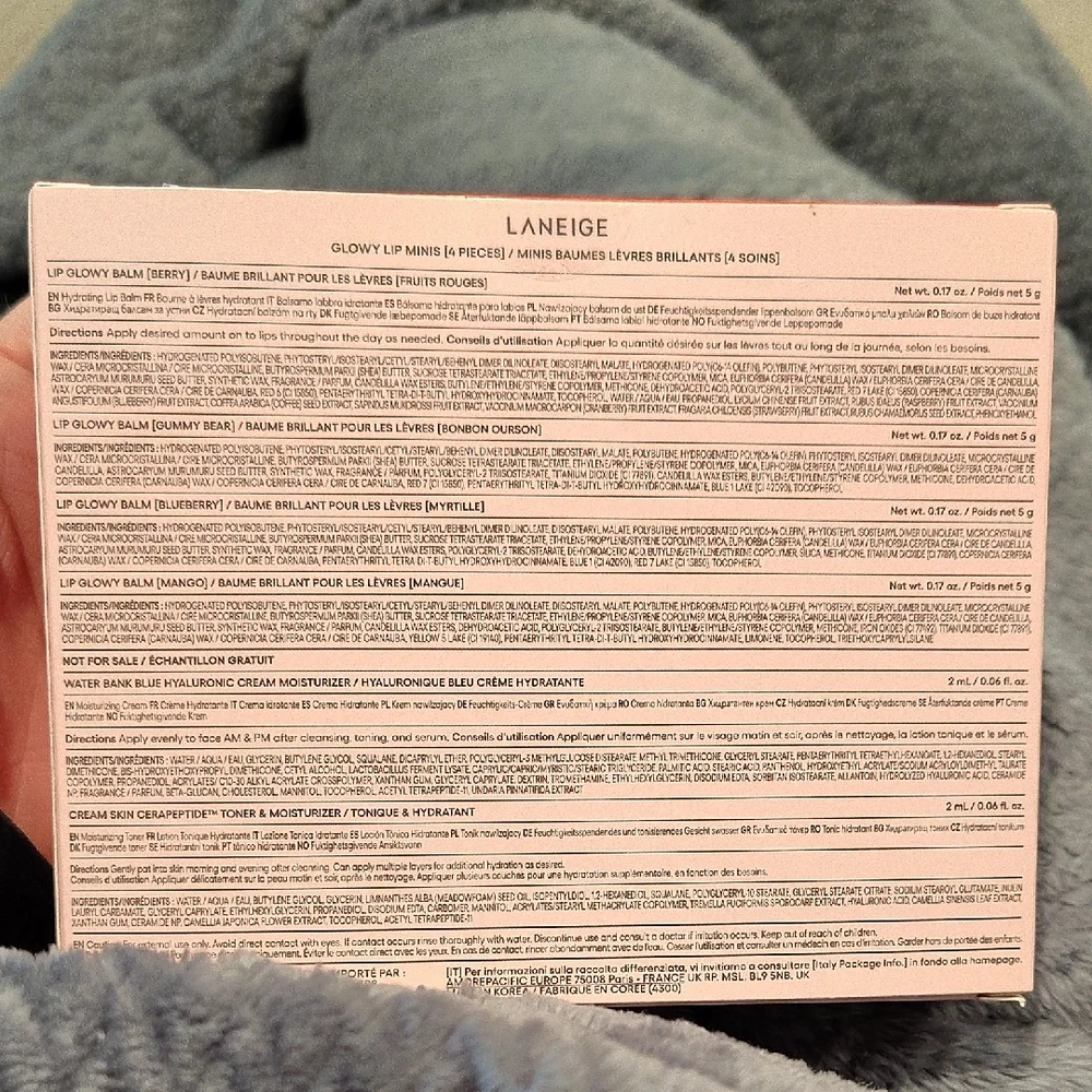 LANEIGE Glowy Lip Minis - Berry, Blueberry, Mango, Gummy Bear - Picture 3 of 6